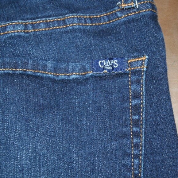 CHAPS Straight Demin Jeans Size 4 Mid Rise 26 x 29 Stretch Dark Blue Womens - Picture 8 of 8